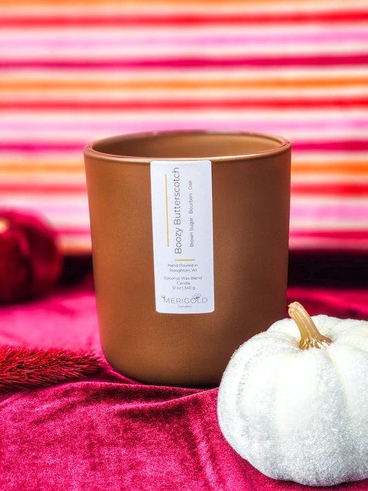 Boozy Butterscotch Fall Candle - Brown Sugar, Bourbon, Oak